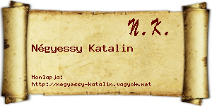 Négyessy Katalin névjegykártya